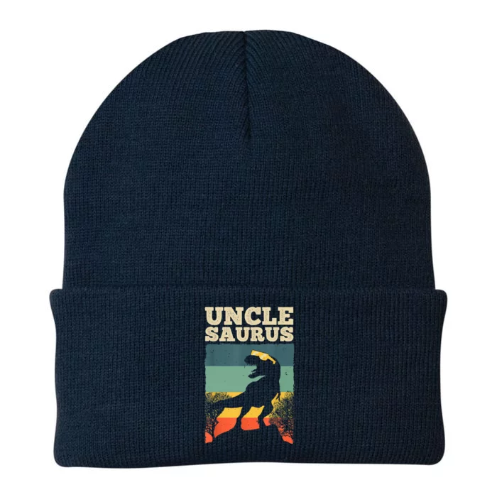 Cool Uncle Design For Uncle Men Family Great Uncle Dinosaur Knit Cap Winter Beanie