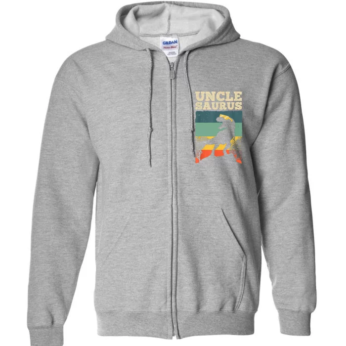 Cool Uncle Design For Uncle Men Family Great Uncle Dinosaur Full Zip Hoodie