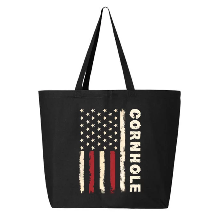 Cornhole Us Flag 25L Jumbo Tote