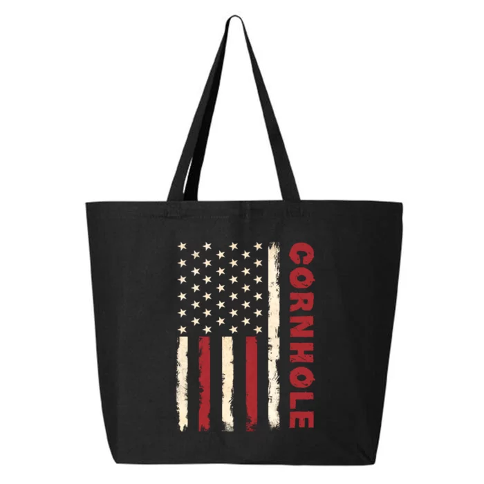 Cornhole Us Flag 25L Jumbo Tote