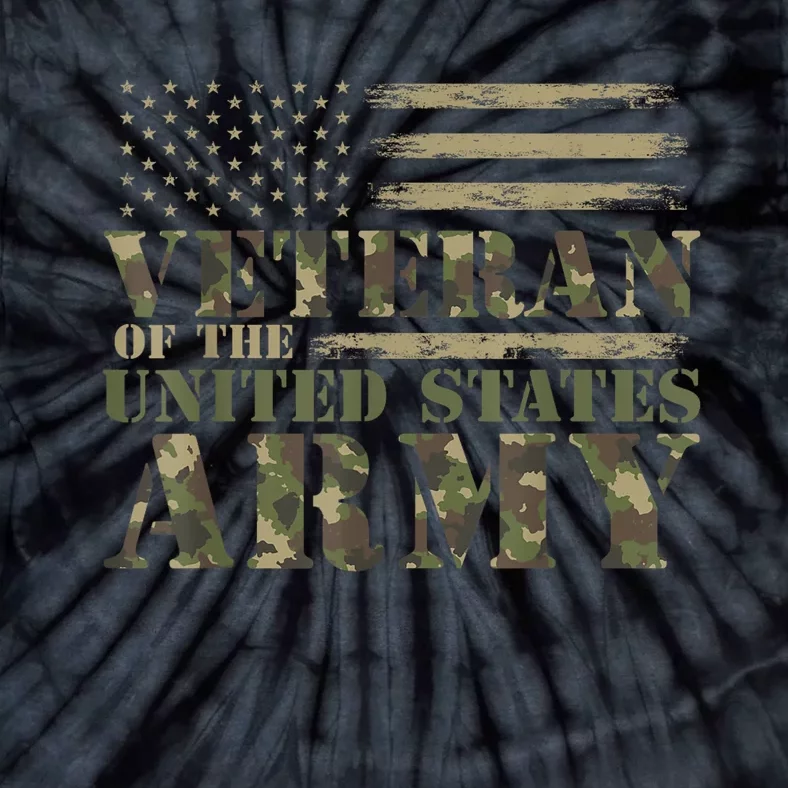 Camouflage Us Flag Veteran Of The United States Army Gift Tie-Dye T-Shirt