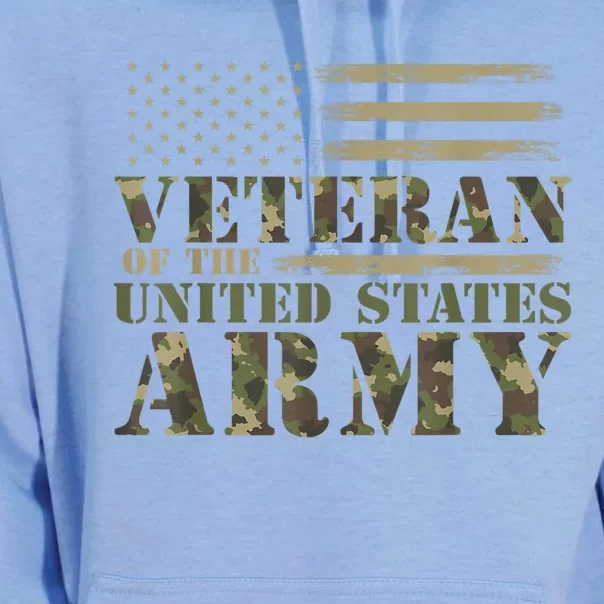 Camouflage Us Flag Veteran Of The United States Army Gift Unisex Surf Hoodie