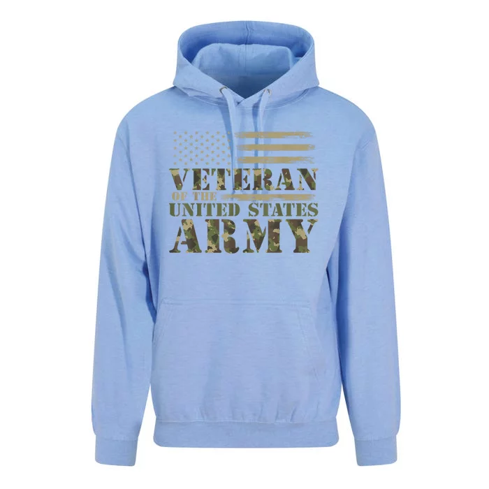 Camouflage Us Flag Veteran Of The United States Army Gift Unisex Surf Hoodie