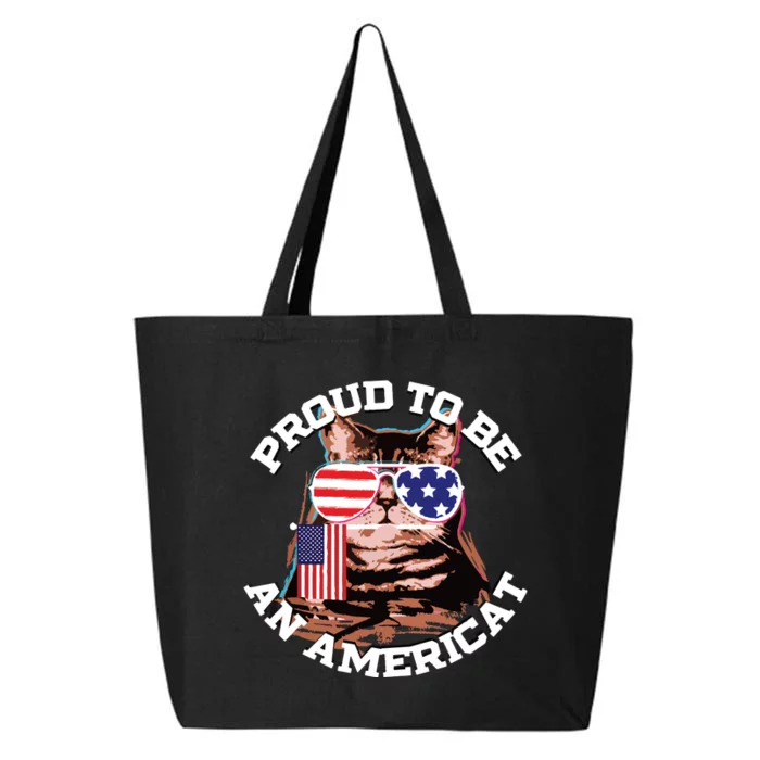 Cat US Flag Sunglasses Proud To Be An Americat 25L Jumbo Tote