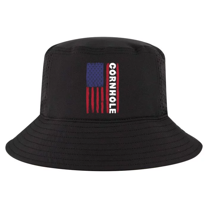 Cornhole Us Flag Cool Comfort Performance Bucket Hat