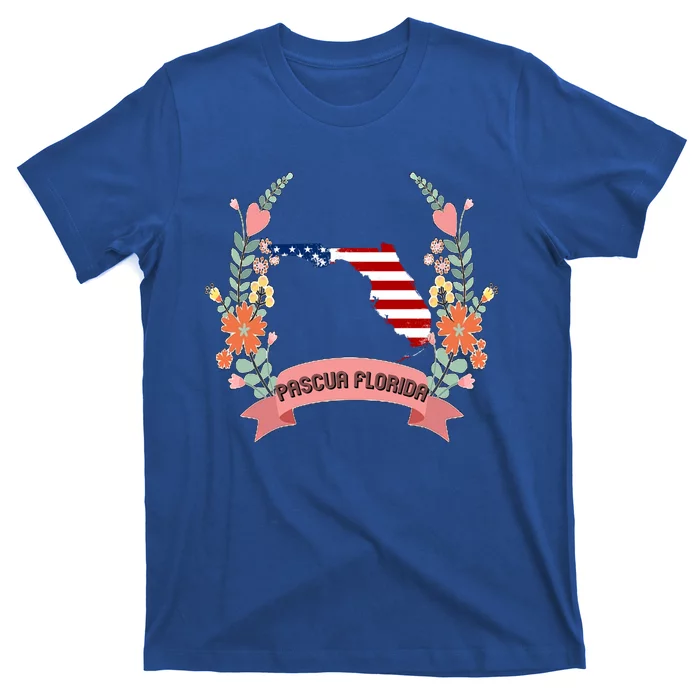 Cool Us Flag Graphic American Style Happy Pascua Florida Day Gift T-Shirt