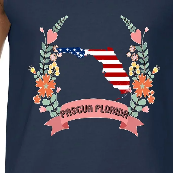 Cool Us Flag Graphic American Style Happy Pascua Florida Day Gift Comfort Colors® Tank Top