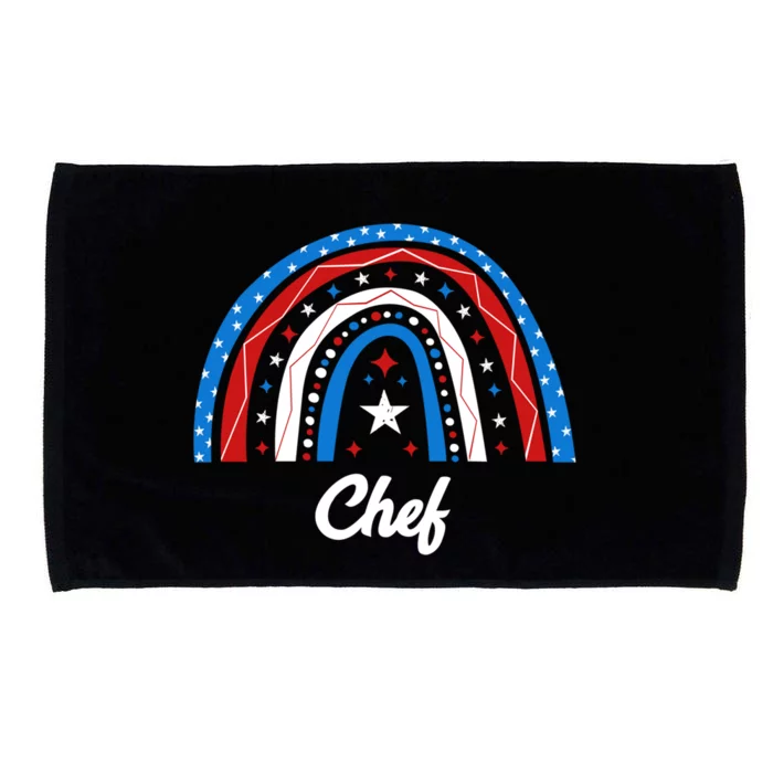 Chef Usa Flag 4th Of July American Gift Microfiber Hand Towel