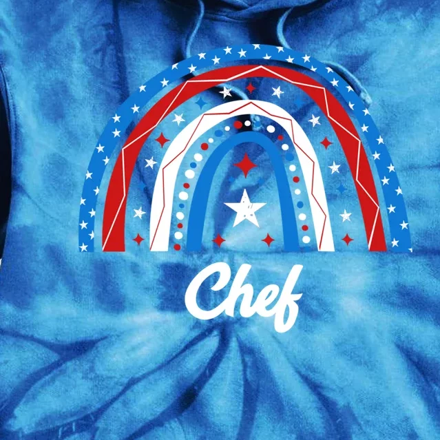 Chef Usa Flag 4th Of July American Gift Tie Dye Hoodie