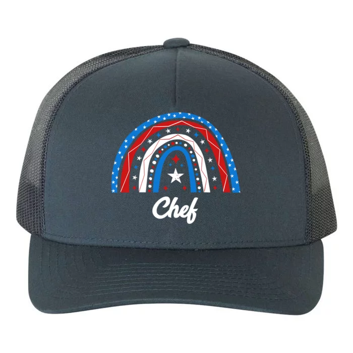 Chef Usa Flag 4th Of July American Gift Yupoong Adult 5-Panel Trucker Hat