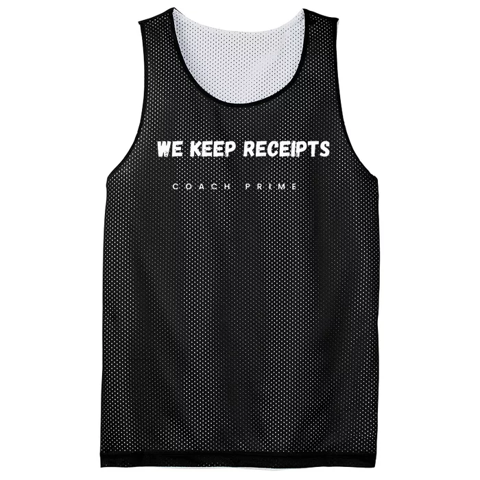 Colorado University Football Coach Prime Deion Sanders Fan We Keep Receipts Team Mesh Reversible Basketball Jersey Tank