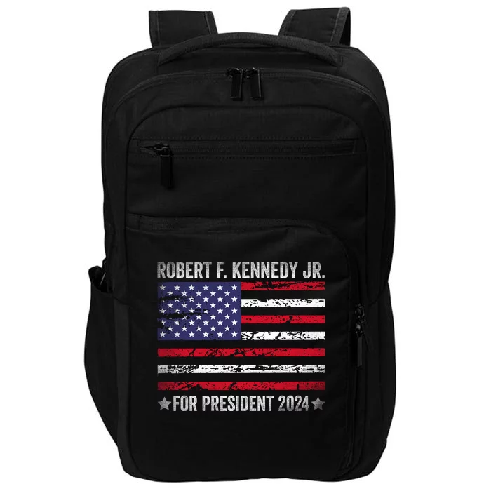 Cool Usa Flag Kennedy For President Vintage 2024 Impact Tech Backpack