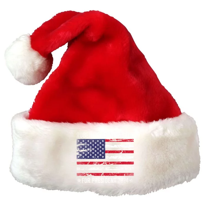 Cool Usa Flag Kennedy For President Vintage 2024 Premium Christmas Santa Hat