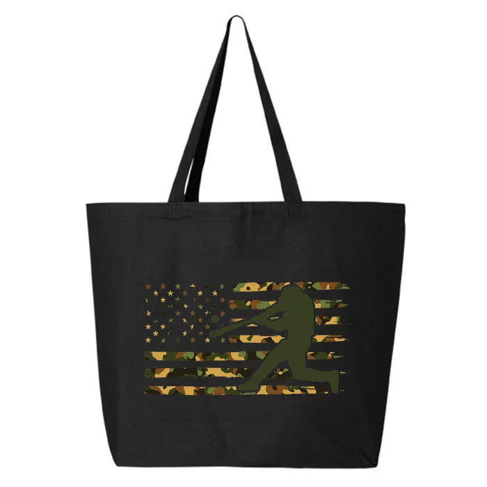 Camo USA Flag Baseball American Flag Baseball 25L Jumbo Tote