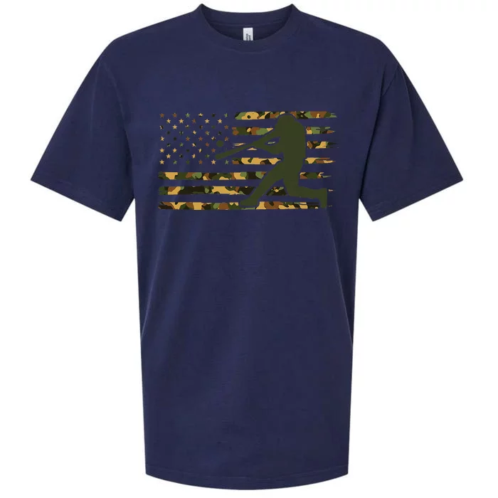 Camo USA Flag Baseball American Flag Baseball Sueded Cloud Jersey T-Shirt