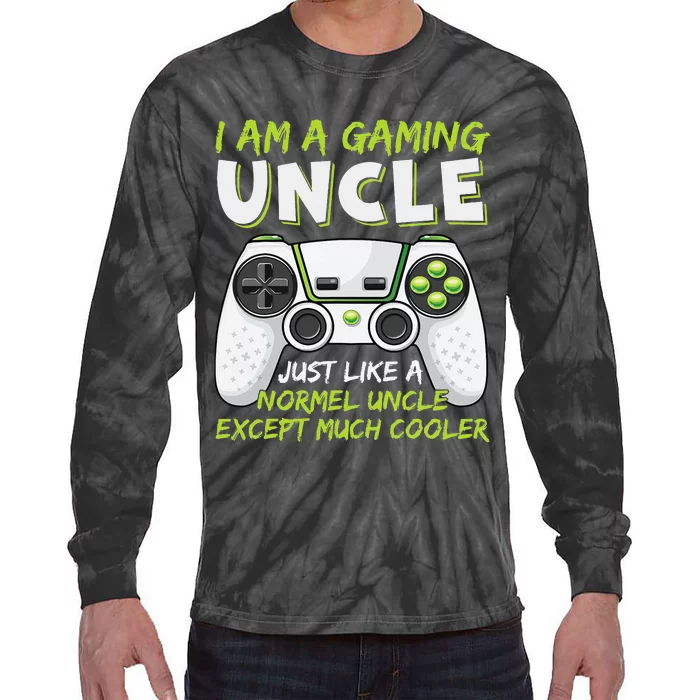 Crazy Uncle Funny Uncle Gaming Video Game Uncle Tie-Dye Long Sleeve Shirt