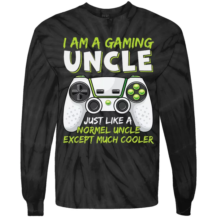 Crazy Uncle Funny Uncle Gaming Video Game Uncle Tie-Dye Long Sleeve Shirt