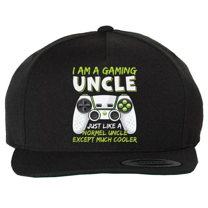 Crazy Uncle Funny Uncle Gaming Video Game Uncle Wool Snapback Cap