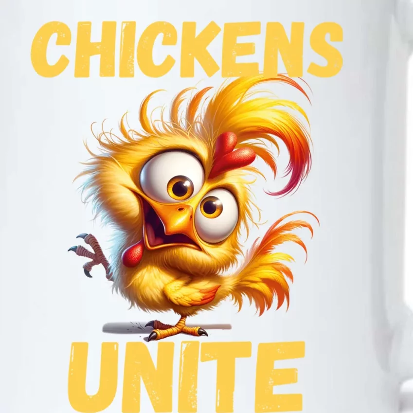 Chickens Unite Fun Yellow Chicken Black Color Changing Mug