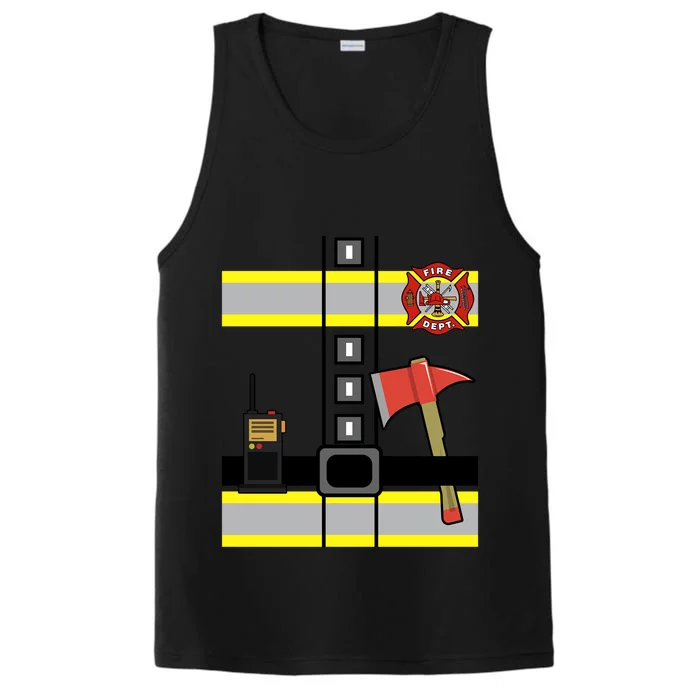 Cute Us Firefighter Costume Halloween Ready! Gift Performance Tank