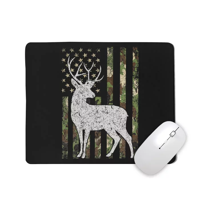 Camo Usa Flag Deer Elk Buck Camoflage Hunting Hunter Gift Mousepad