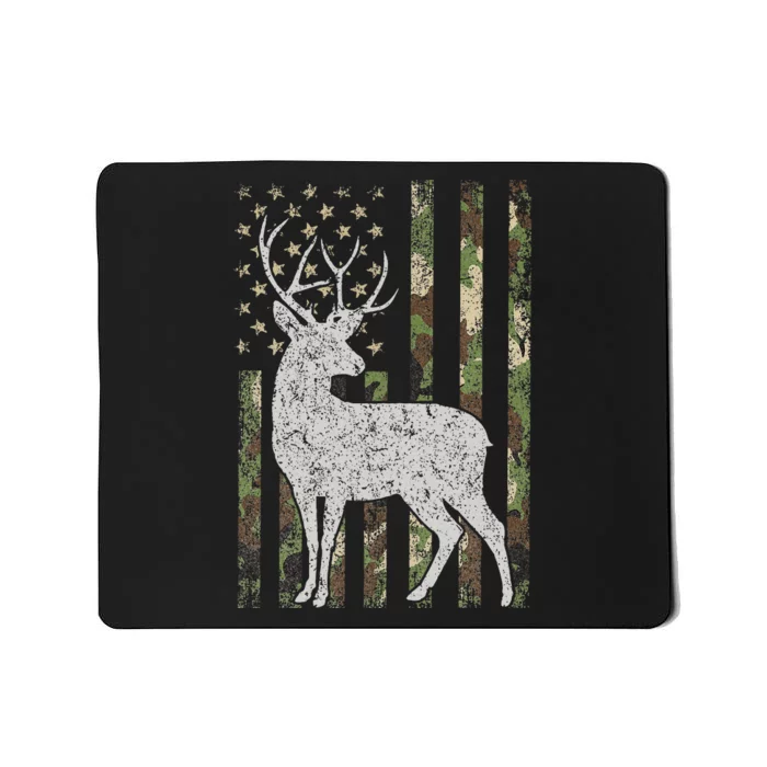 Camo Usa Flag Deer Elk Buck Camoflage Hunting Hunter Gift Mousepad