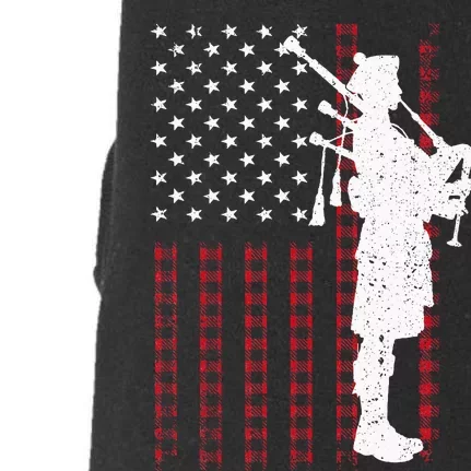 Cool Us Flag Bagpiper Design Bagpipe Players Doggie 3-End Fleece Hoodie