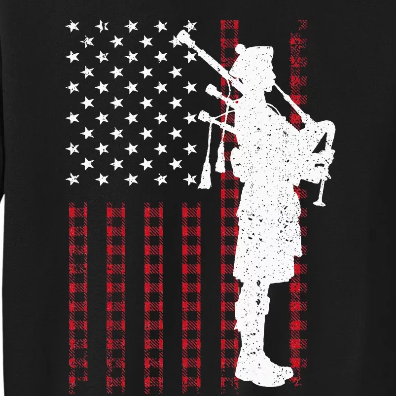 Cool Us Flag Bagpiper Design Bagpipe Players Sweatshirt