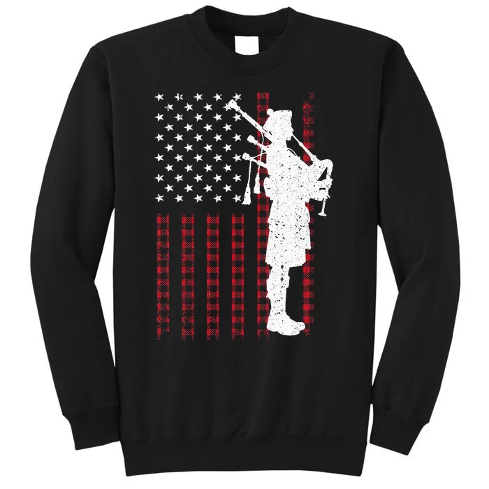 Cool Us Flag Bagpiper Design Bagpipe Players Sweatshirt