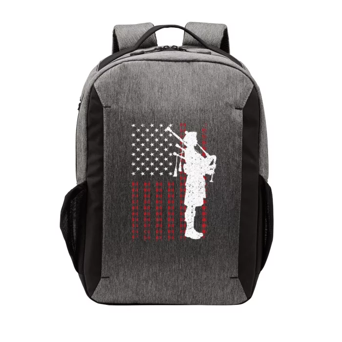 Cool Us Flag Bagpiper Design Bagpipe Players Vector Backpack