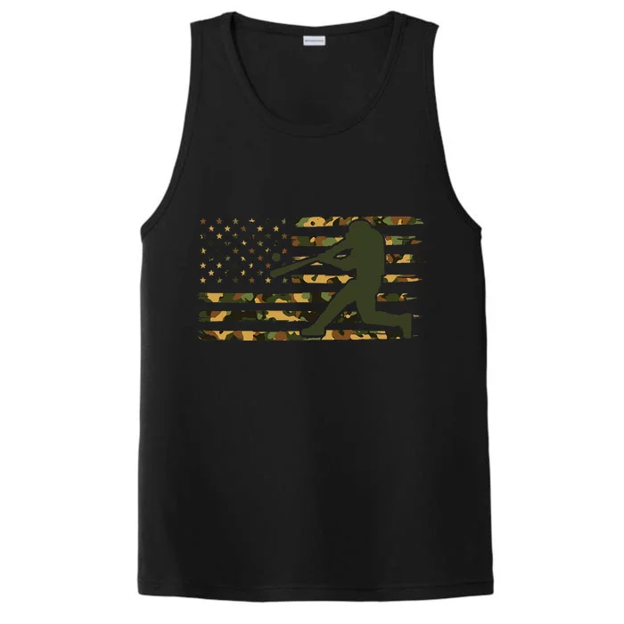 Camo USA Flag Baseball American Flag Baseball Performance Tank