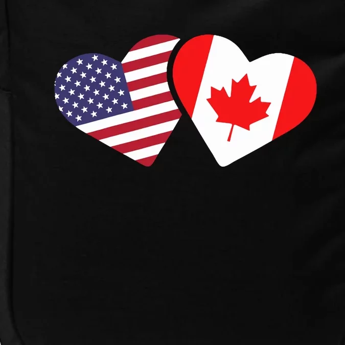 Canada Usa Flag Heart Canadian Americans Love Cute Impact Tech Backpack