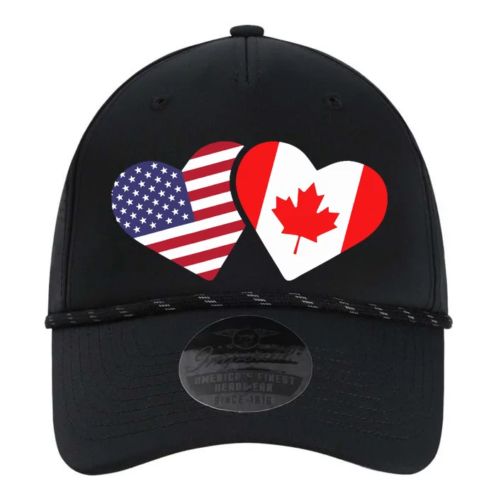 Canada Usa Flag Heart Canadian Americans Love Cute Performance The Dyno Cap