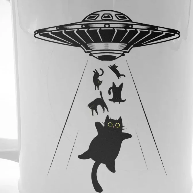 Cat UFO Funny Alien Front & Back Beer Stein