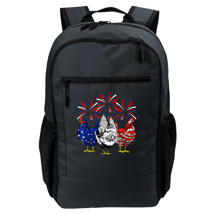 Chicken Usa Flag Patriotic Lover 4th Of July Daily Commute Backpack