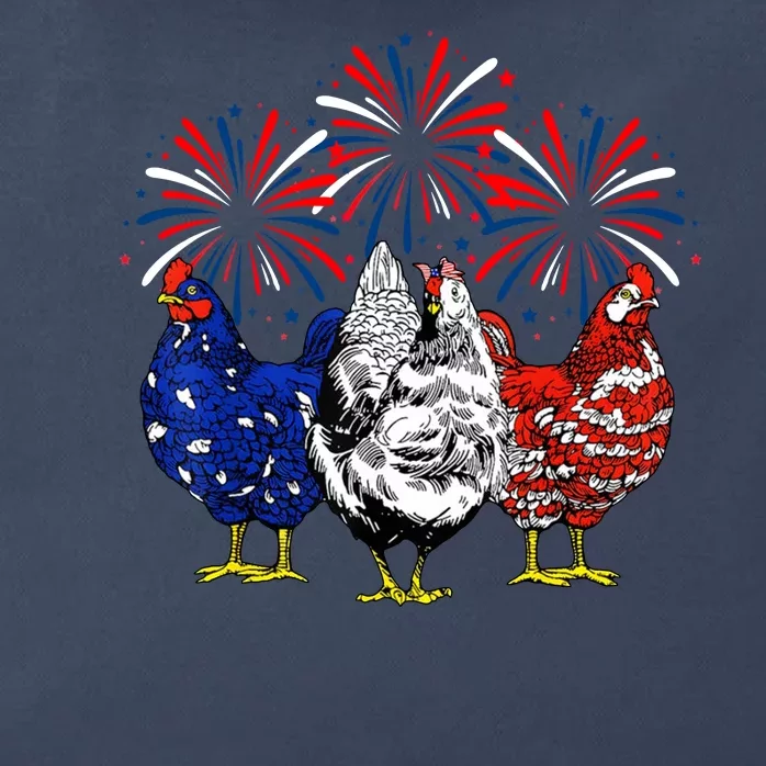 Chicken Usa Flag Patriotic Lover 4th Of July Zip Tote Bag