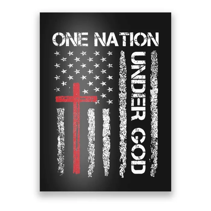 Christian USA Flag Christian Faith Family Poster