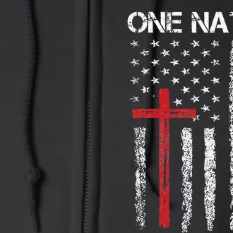 Christian USA Flag Christian Faith Family Full Zip Hoodie