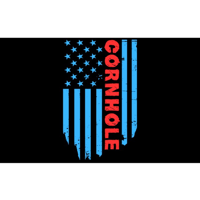 Cornhole Us Flag Bumper Sticker