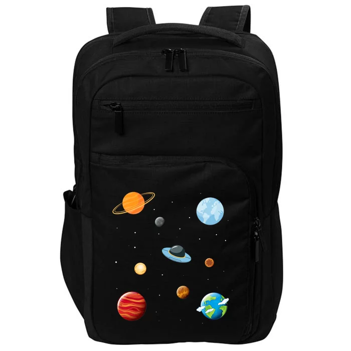 Cosmos Universe Galaxy Planets Earth Solar System Astronaut Meaningful Gift Impact Tech Backpack