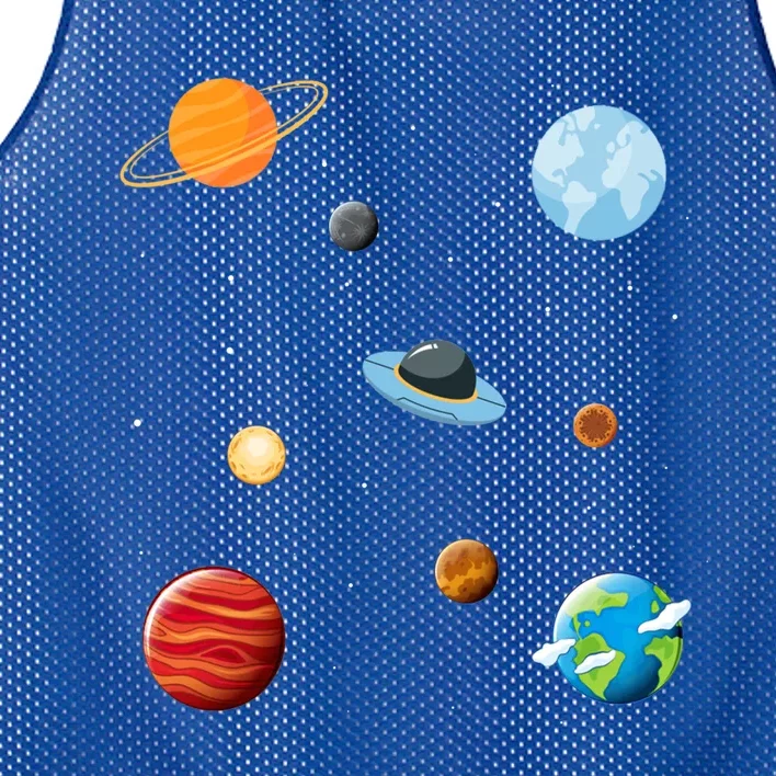 Cosmos Universe Galaxy Planets Earth Solar System Astronaut Meaningful Gift Mesh Reversible Basketball Jersey Tank