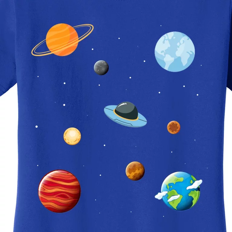 Cosmos Universe Galaxy Planets Earth Solar System Astronaut Meaningful Gift Women's T-Shirt