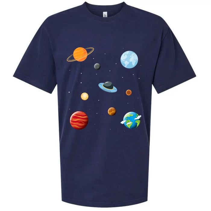 Cosmos Universe Galaxy Planets Earth Solar System Astronaut Meaningful Gift Sueded Cloud Jersey T-Shirt