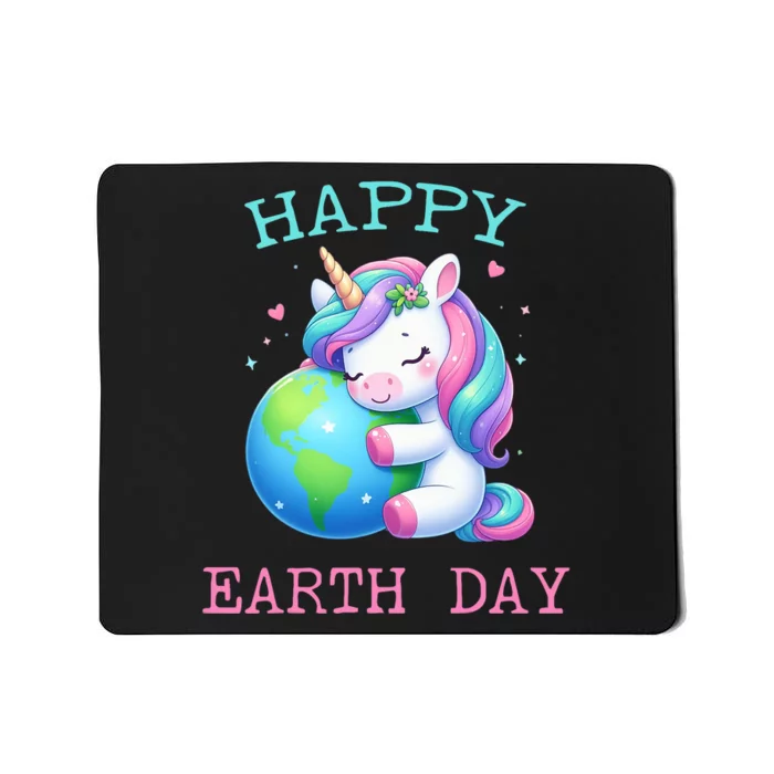 Cute Unicorn Happy Earth Day Groovy Mousepad