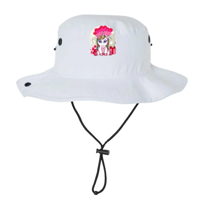 Cute Unicorn Heart Valentines Day Gift Moon Meaningful Gift Legacy Cool Fit Booney Bucket Hat