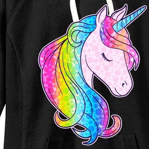 Cute Unicorn International Dot Day Make Your Mark Women's Fleece Hoodie