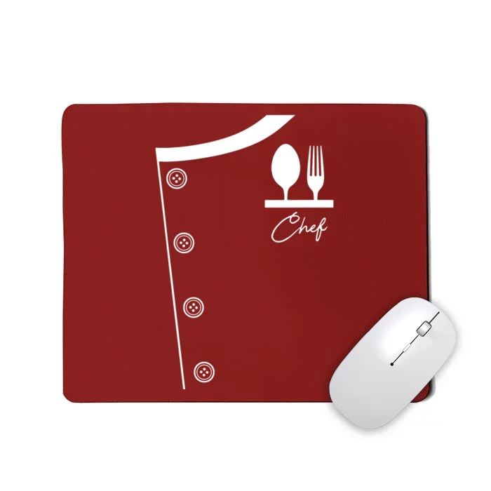 Chef Uniform Jacket Cooking Tee Gift Mousepad