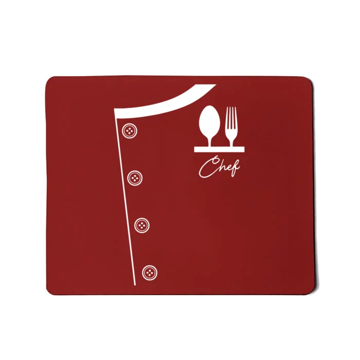 Chef Uniform Jacket Cooking Tee Gift Mousepad