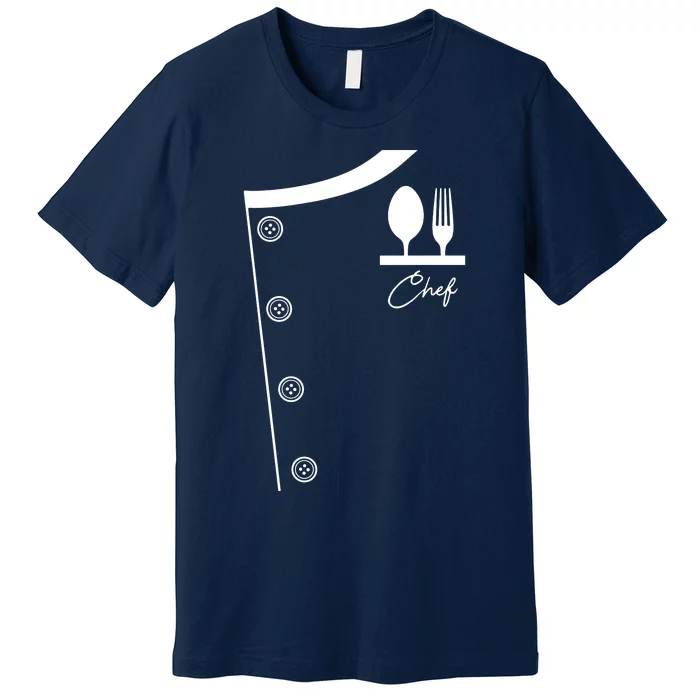 Chef Uniform Jacket Cooking Tee Gift Premium T-Shirt