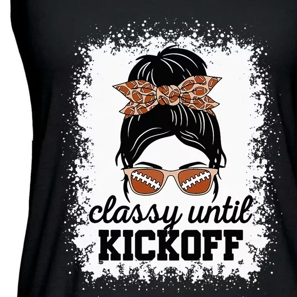 Classy Until Kickoff American Football Lover Game Day Ladies Essential Flowy Tank